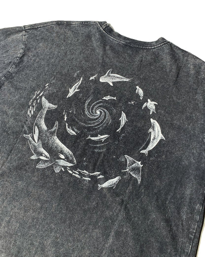 Orca Reunion 圖案洗水Tee
