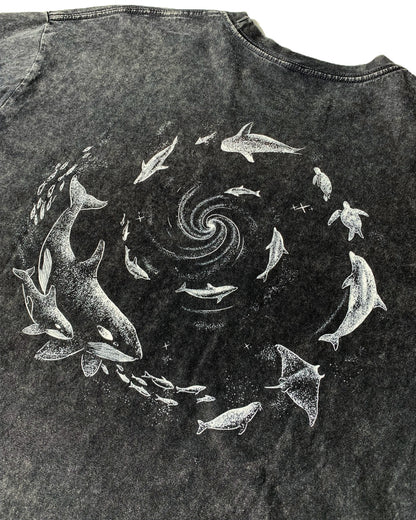 Orca Reunion 圖案洗水Tee