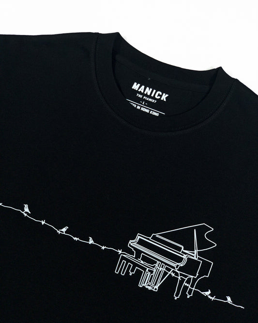 The Piano Bird 圖案Tee