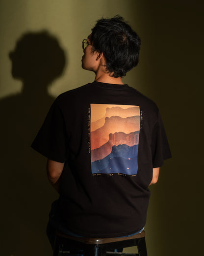 十八區菲林重曝圖案Tee (黃大仙．獅子山)