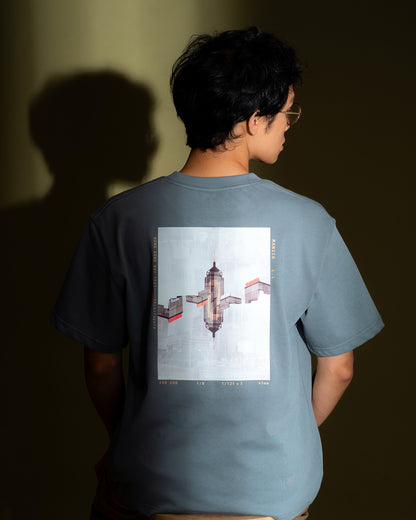 十八區菲林重曝圖案Tee (灣仔．摩天大廈)