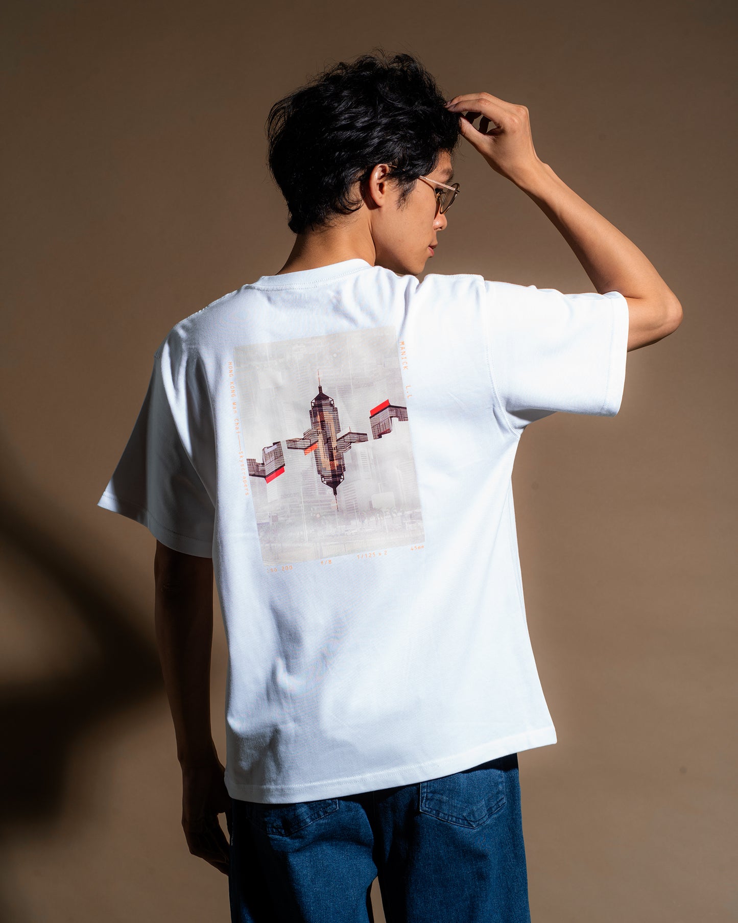 十八區菲林重曝圖案Tee (灣仔．摩天大廈)